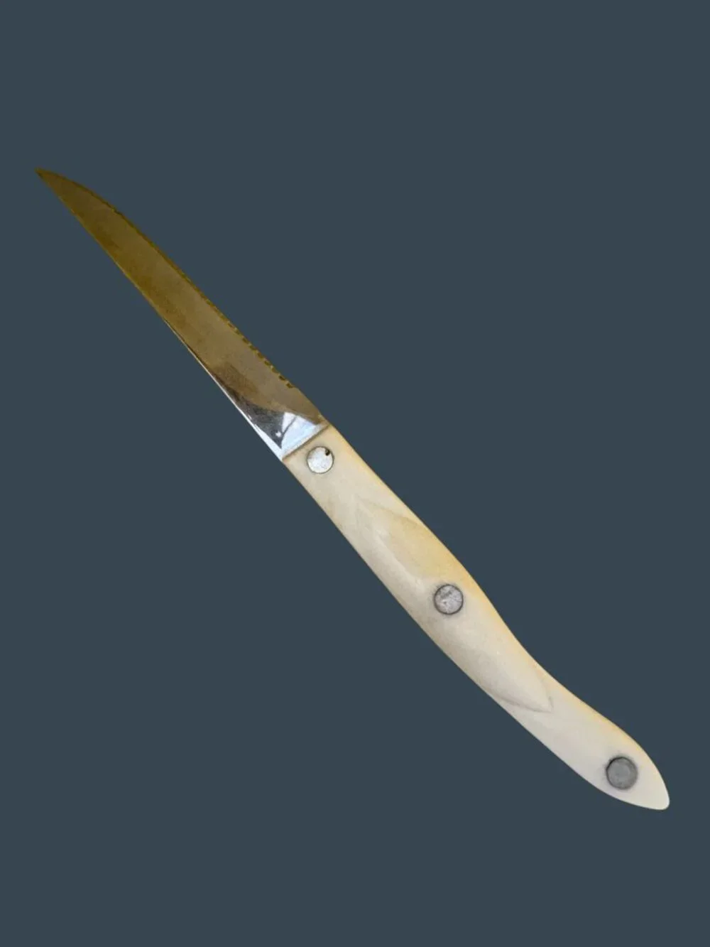Cutco Knife 1721 JD Serrated White Handle Stainless Steel